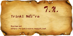 Trinkl Nóra névjegykártya